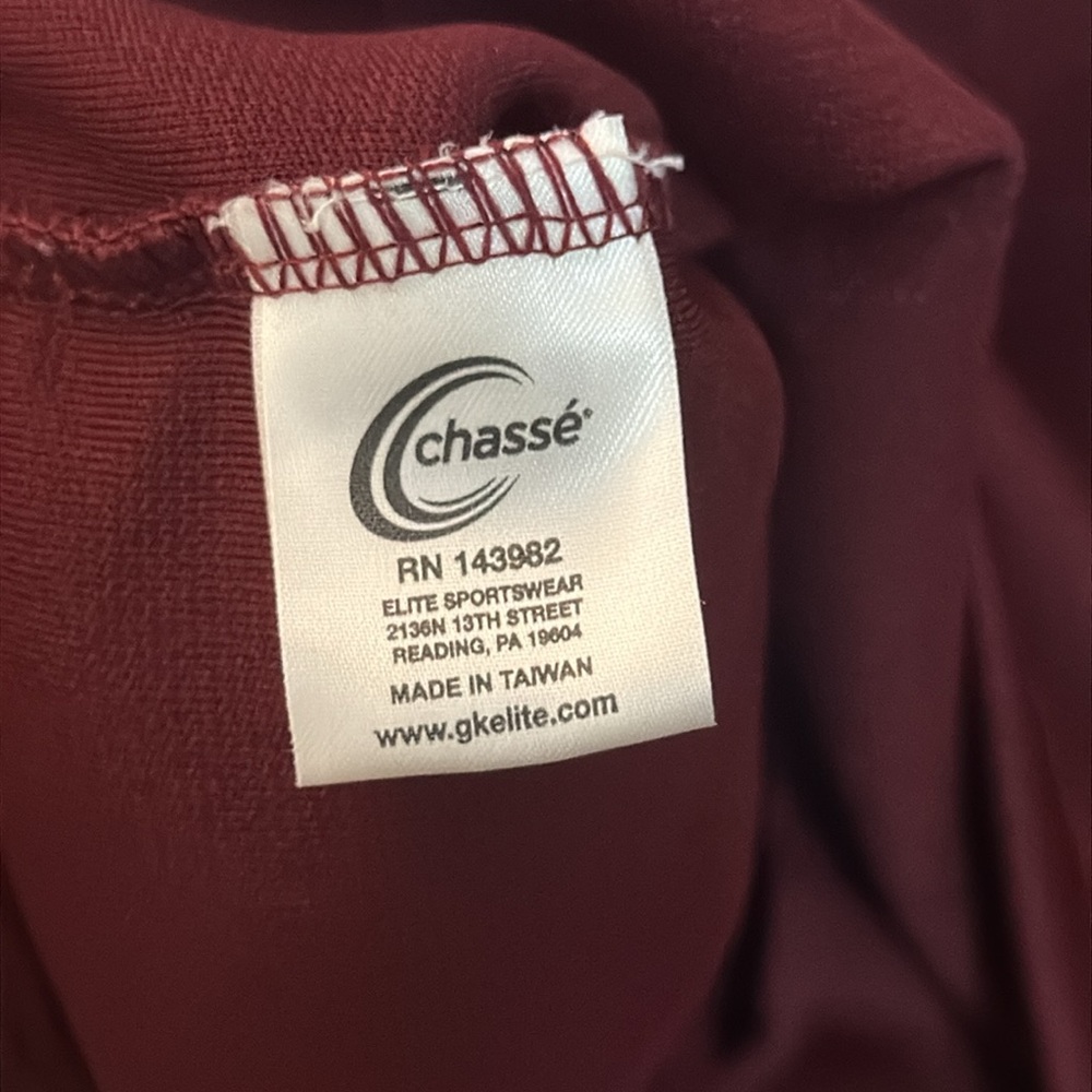 Chase Burgundy and White Athletic Jacket Size L - Picture 7 of 7